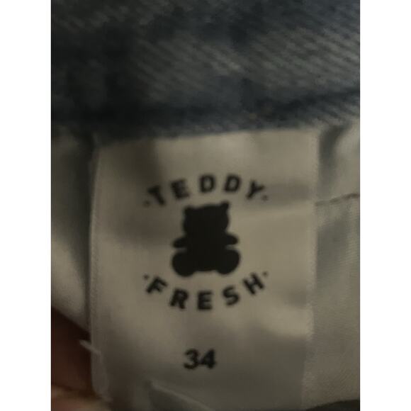Teddy Fresh, Doodle ,Screen Printed ,Jeans by Hila Klein, Size 34 X 32 - Picture 5 of 7